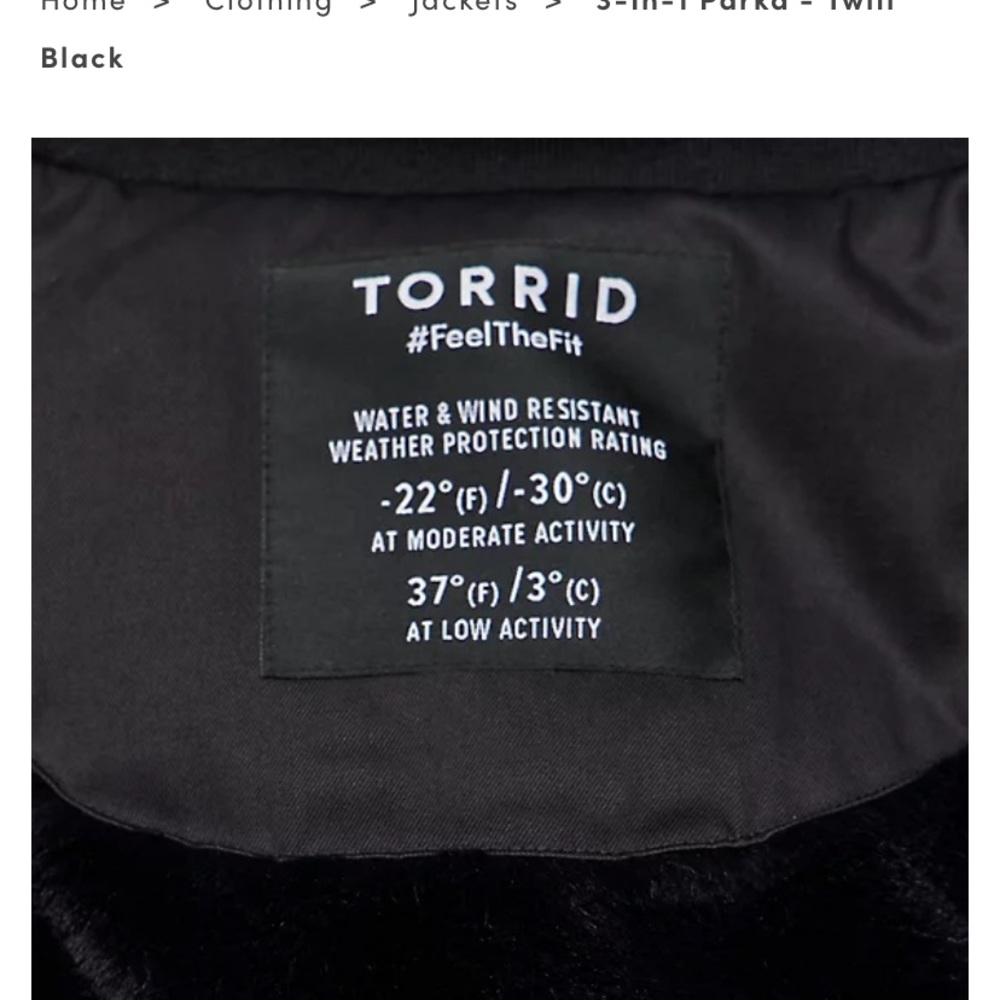 3-IN-1 PARKA - TWILL BLACK - Picture 6 of 12